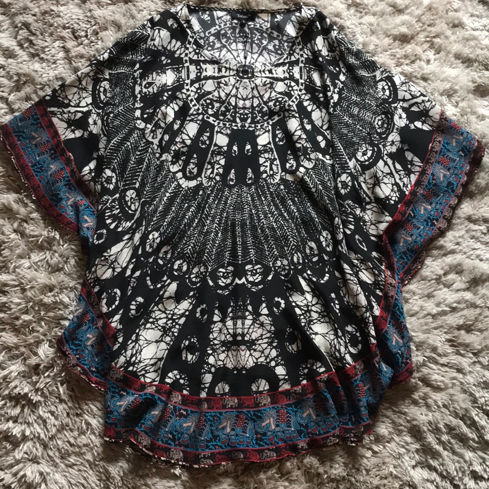 Tolani poncho tunic dress